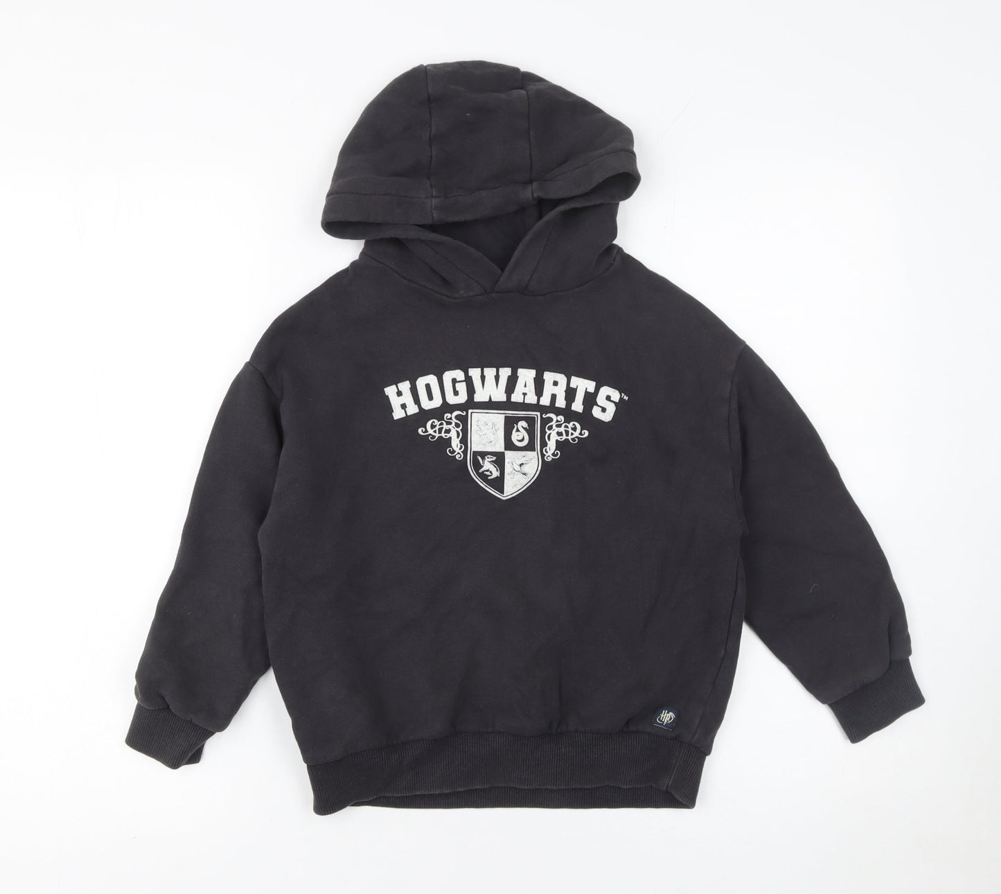 Boys UK Size 7-8 Years Marks and Spencer Black Pullover Hoodie