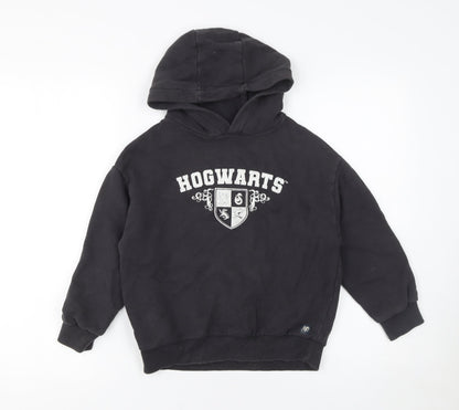 Boys UK Size 7-8 Years Marks and Spencer Black Pullover Hoodie