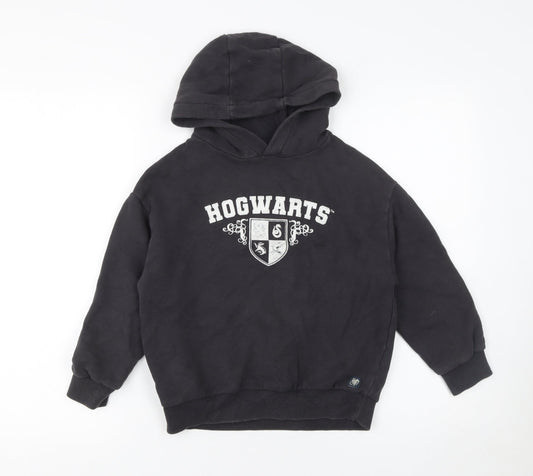 Boys UK Size 7-8 Years Marks and Spencer Black Pullover Hoodie