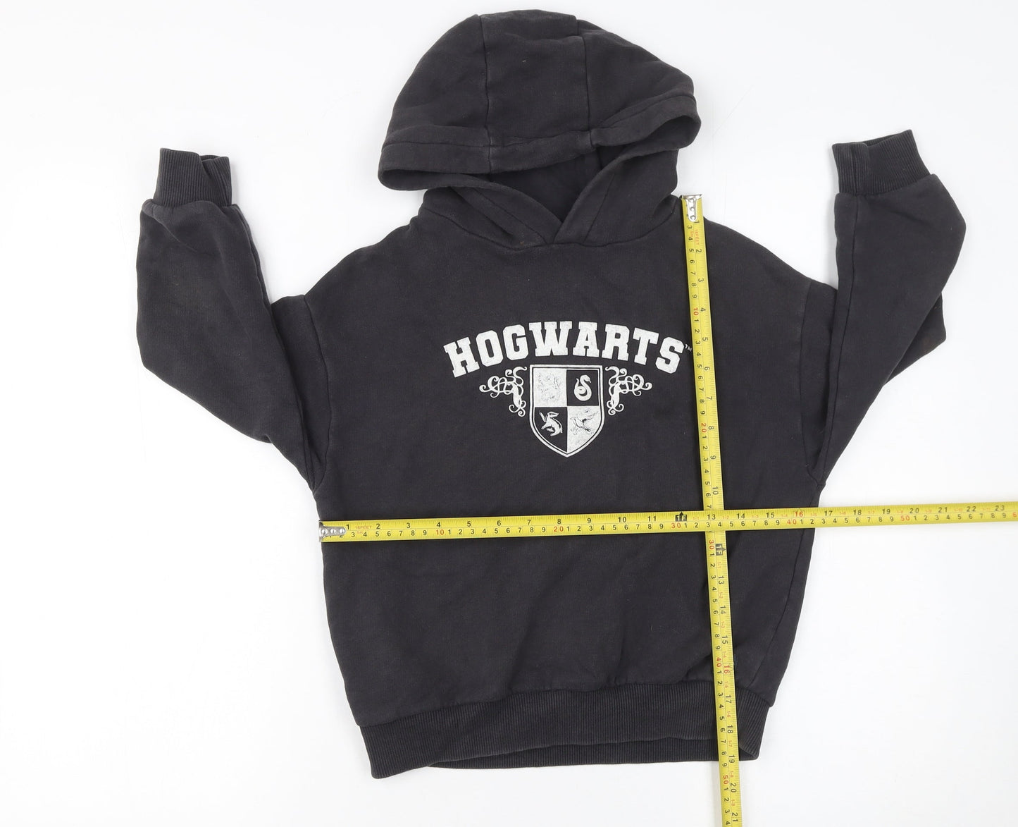Boys UK Size 7-8 Years Marks and Spencer Black Pullover Hoodie