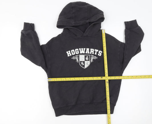 Boys UK Size 7-8 Years Marks and Spencer Black Pullover Hoodie