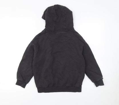 Boys UK Size 7-8 Years Marks and Spencer Black Pullover Hoodie