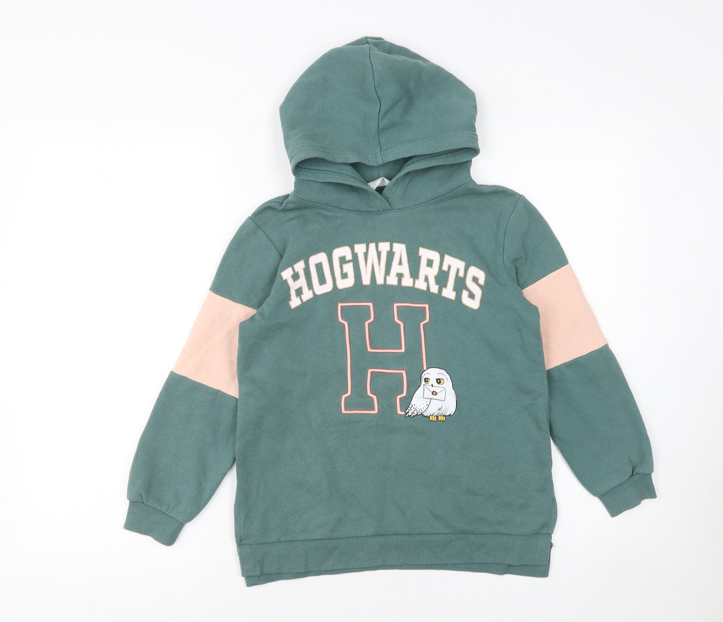 Girls UK Size 7-8 Years H&M Green Pullover Hoodie