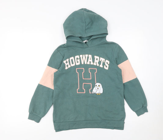 Girls UK Size 7-8 Years H&M Green Pullover Hoodie