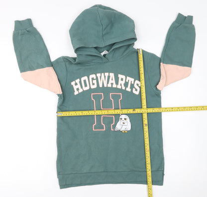 Girls UK Size 7-8 Years H&M Green Pullover Hoodie
