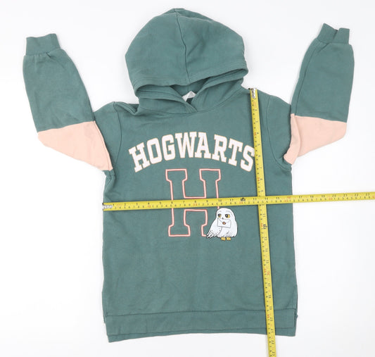Girls UK Size 7-8 Years H&M Green Pullover Hoodie