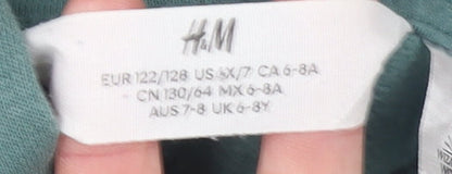 Girls UK Size 7-8 Years H&M Green Pullover Hoodie