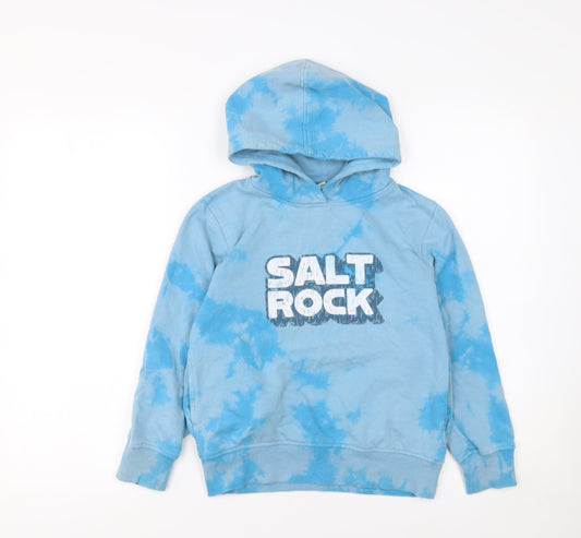 Boys UK Size 7-8 Years Saltrock Blue Pullover Hoodie