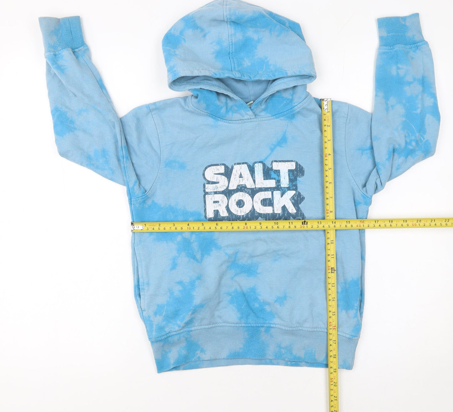 Boys UK Size 7-8 Years Saltrock Blue Pullover Hoodie
