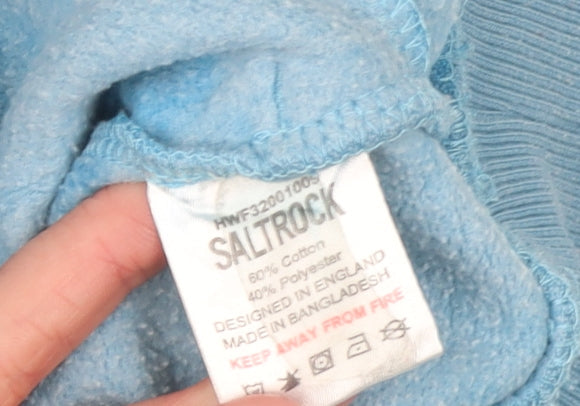 Boys UK Size 7-8 Years Saltrock Blue Pullover Hoodie