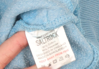 Boys UK Size 7-8 Years Saltrock Blue Pullover Hoodie
