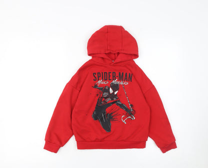 Boys UK Size 7-8 Years Marvel Red Pullover Hoodie