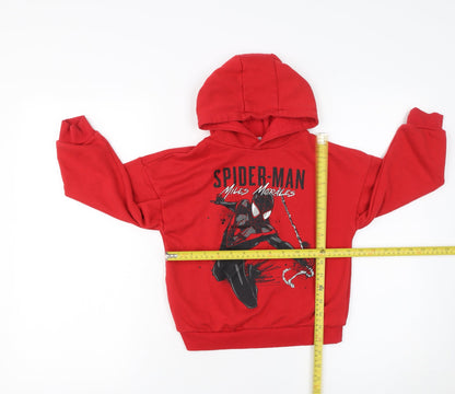Boys UK Size 7-8 Years Marvel Red Pullover Hoodie