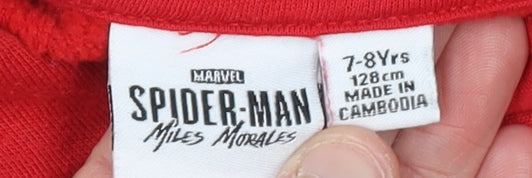 Boys UK Size 7-8 Years Marvel Red Pullover Hoodie