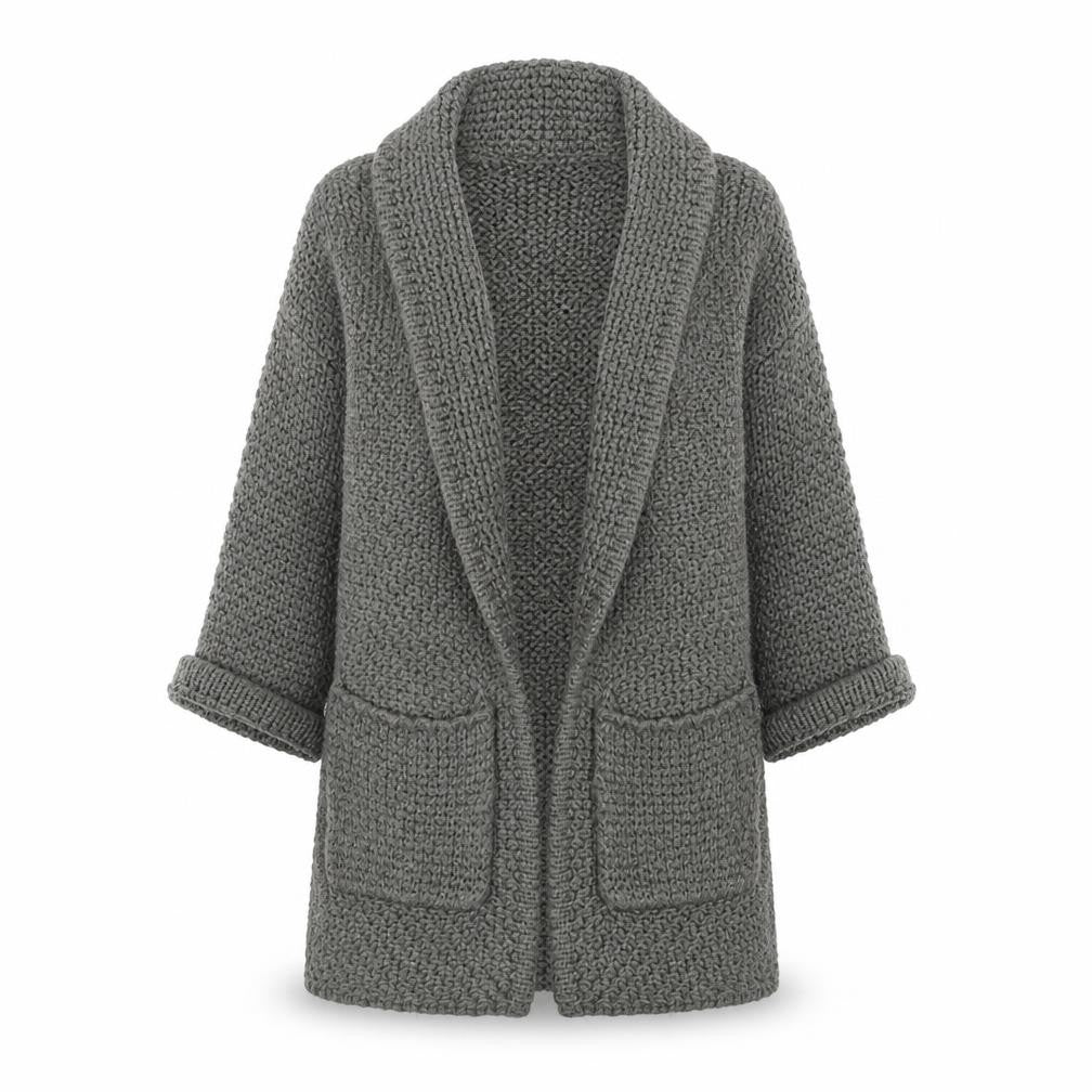 Womens UK Size S FatFace Grey Cardigan Jumper