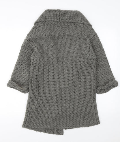 Womens UK Size S FatFace Grey Cardigan Jumper