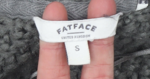 Womens UK Size S FatFace Grey Cardigan Jumper
