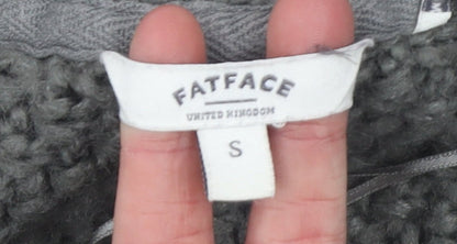 Womens UK Size S FatFace Grey Cardigan Jumper
