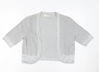 Marks and Spencer Women’s Grey 3/4 Sleeve Open Knit Cardigan Size 8