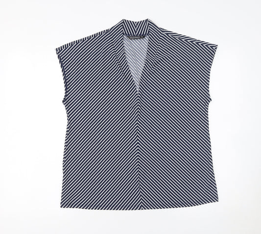 Womens UK Size 12 Dunnes Stores Blue Basic Blouse