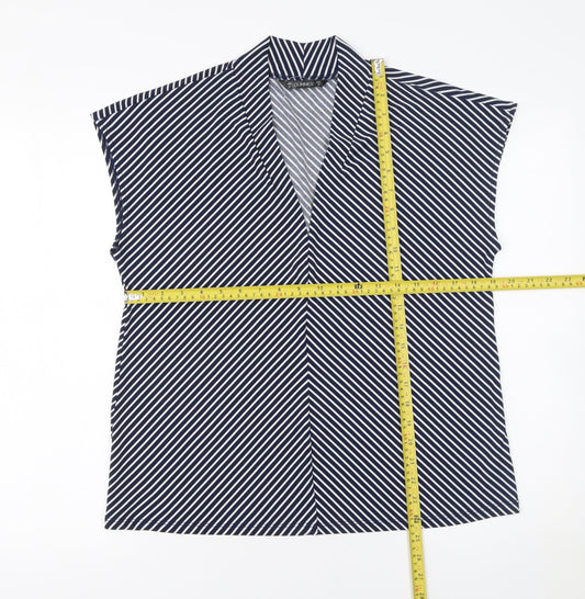 Womens UK Size 12 Dunnes Stores Blue Basic Blouse