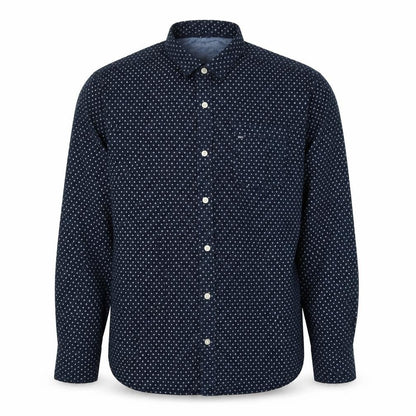 Diesel Men's Navy Polka Dot Cotton Long Sleeve Button-Up Shirt XXL