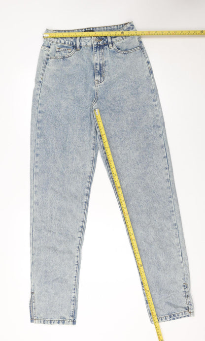 Womens UK Size 8 Boohoo Regular Fit Mom Blue Jeans