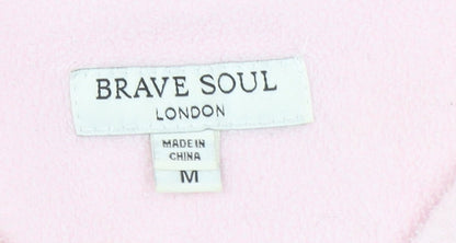 Womens UK Size M Brave Soul Pink Pullover Sweatshirt