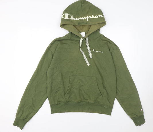 Womens UK Size L Champion Green Pullover Hoodie