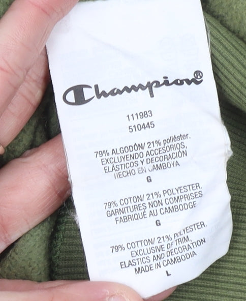 Womens UK Size L Champion Green Pullover Hoodie