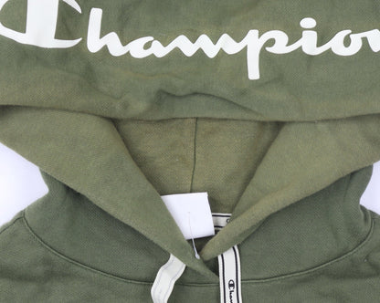 Womens UK Size L Champion Green Pullover Hoodie