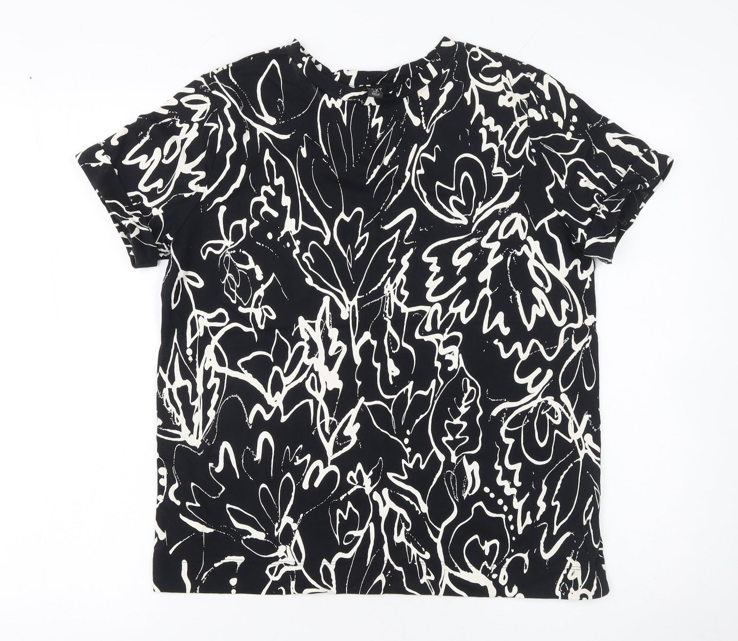 Womens UK Size 12 NEXT Black Basic T-Shirt