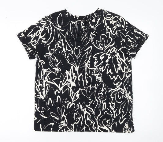Womens UK Size 12 NEXT Black Basic T-Shirt