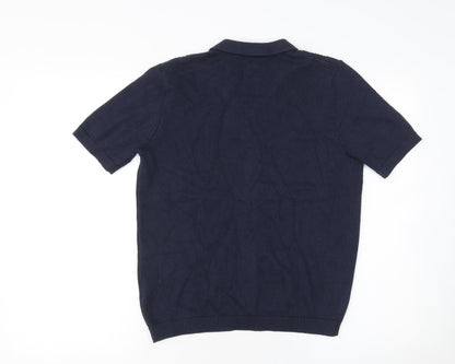 Marks and Spencer Boys Blue Cotton Short Sleeve Button-Up Shirt 12-13 Years