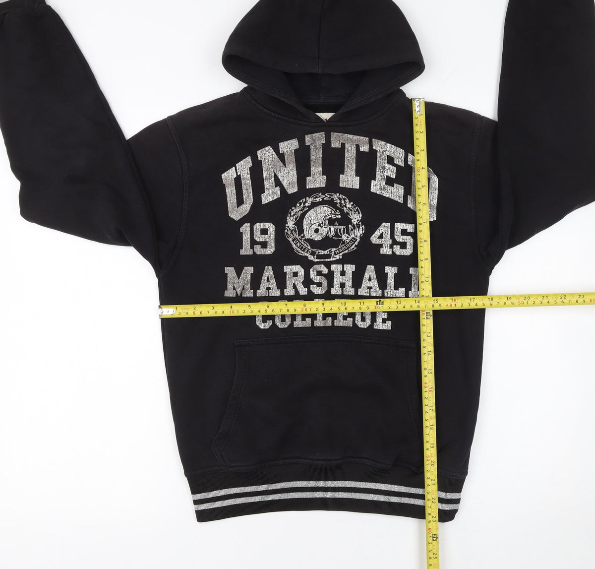 Womens UK Size S United Marshall College Black Pullover Hoodie