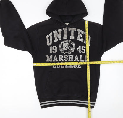 Womens UK Size S United Marshall College Black Pullover Hoodie