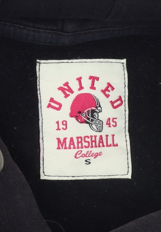 Womens UK Size S United Marshall College Black Pullover Hoodie