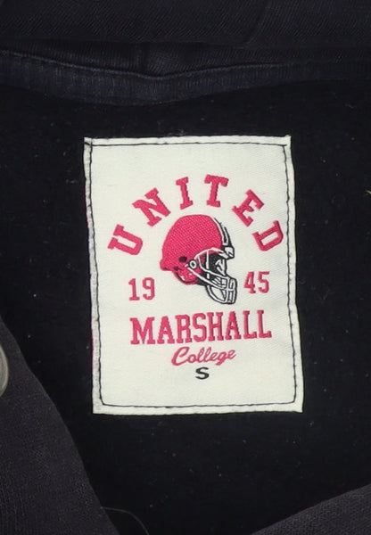 Womens UK Size S United Marshall College Black Pullover Hoodie