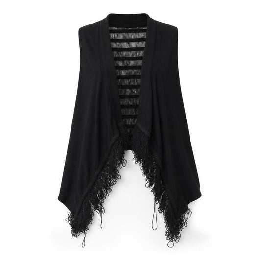 Womens UK Size L FOREVER 21 Black Vest Jumper