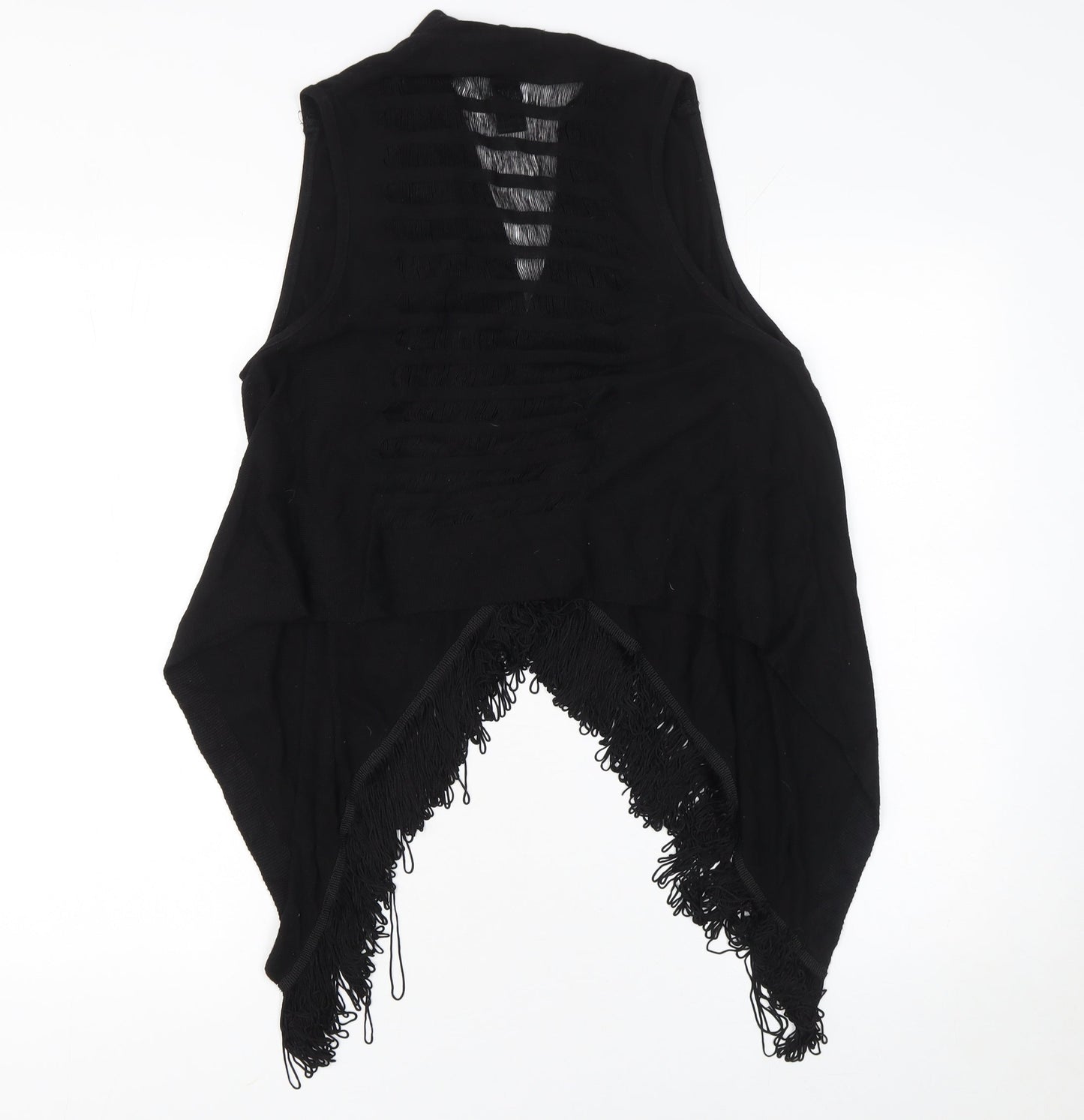 Womens UK Size L FOREVER 21 Black Vest Jumper