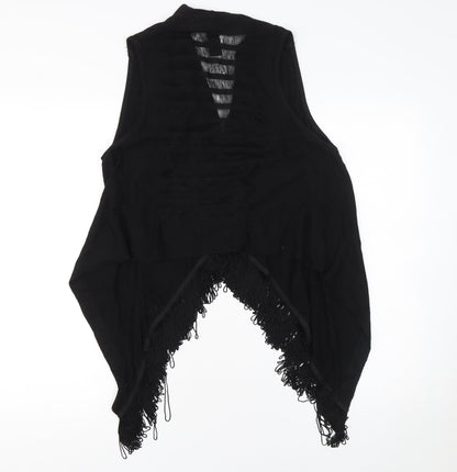 Womens UK Size L FOREVER 21 Black Vest Jumper