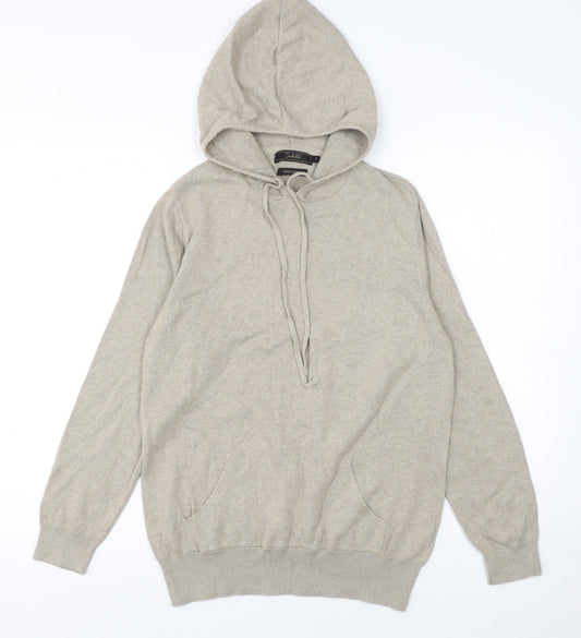 Womens UK Size S Destello Beige Pullover Hoodie