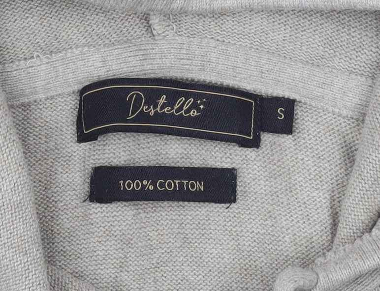 Womens UK Size S Destello Beige Pullover Hoodie