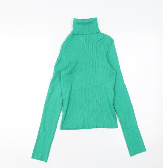 Womens UK Size S H&M Green Pullover Jumper