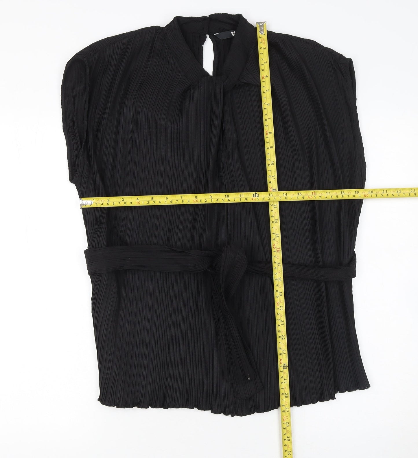 Womens UK Size 12 Very Black Tunic Blouse