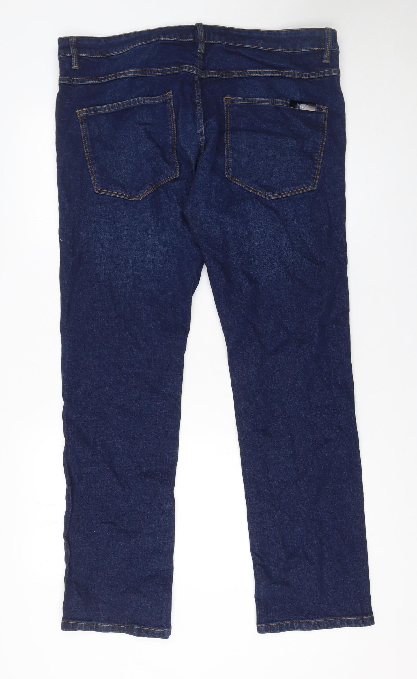 Dunnes Stores Men's Blue Slim Fit Jeans 38x32 Dark Wash Denim