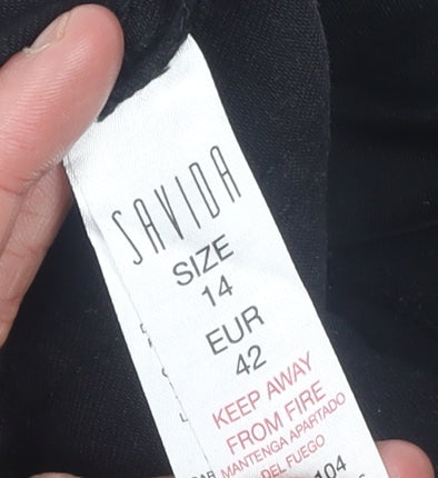 Womens UK Size 14 Savida Slim Fit Skinny Black Jeans