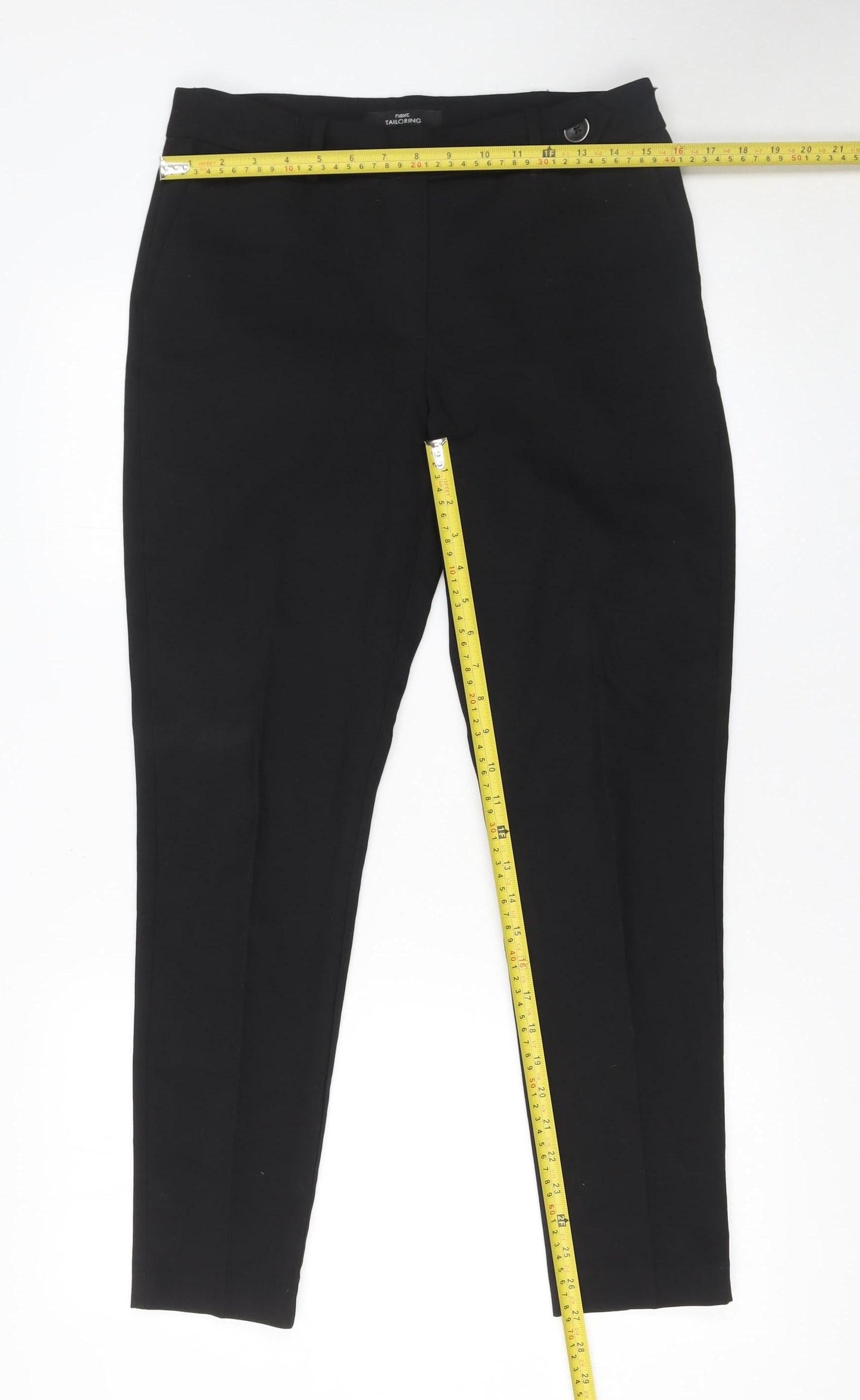 Womens UK Size 10 NEXT Slim Fit Dress Pants Black Trousers