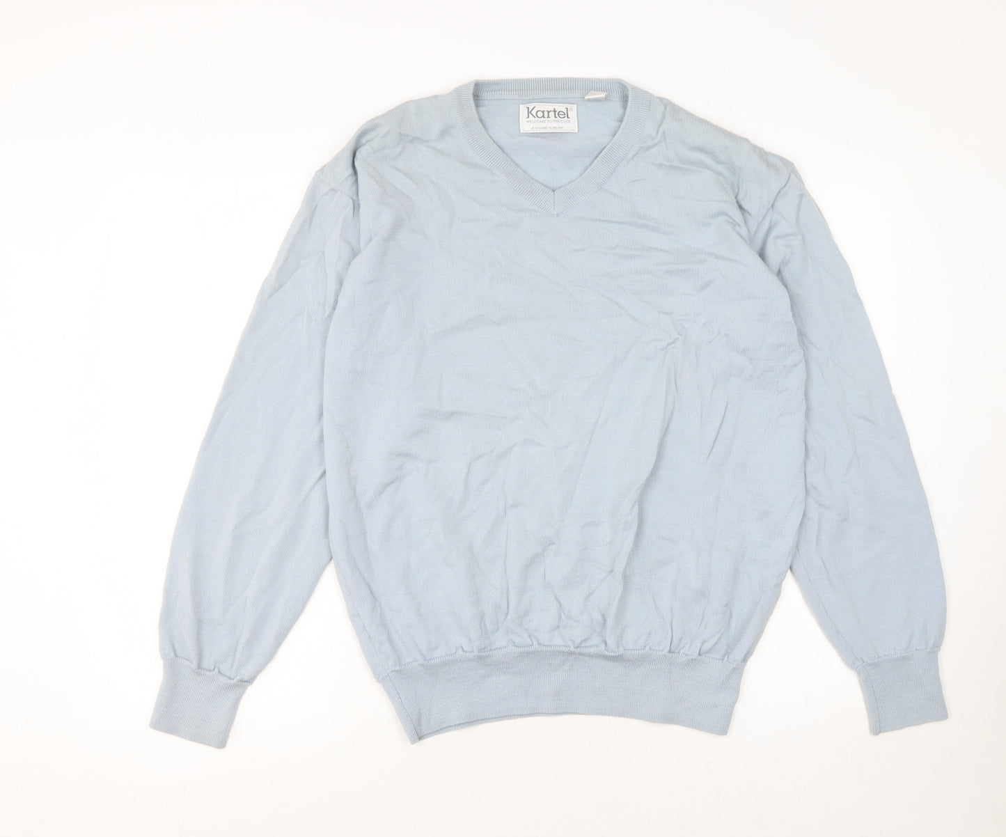 Mens UK Size L Kartel Blue Pullover Jumper