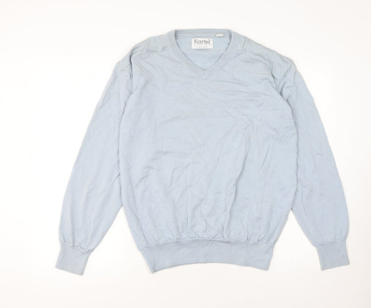 Mens UK Size L Kartel Blue Pullover Jumper